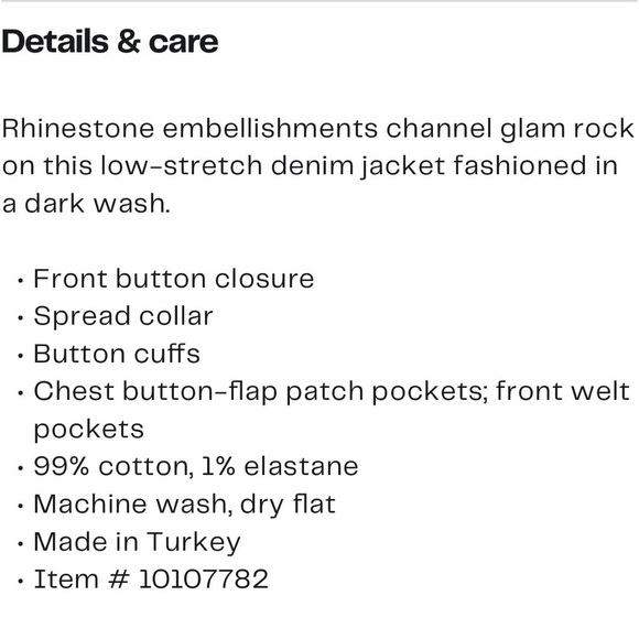 Mavi jeans Karla rhinestone denim jacket - Picture 9 of 9